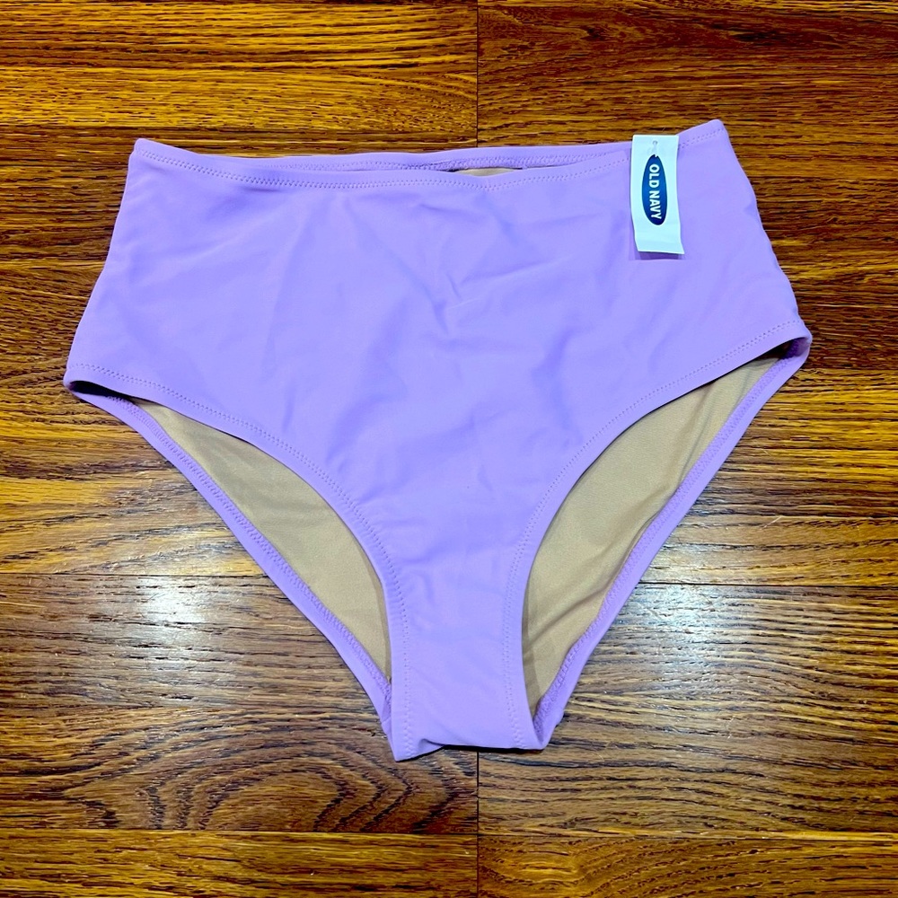 NWT Old Navy High-Rise Classic Bikini Swim Bottoms for Women - medium